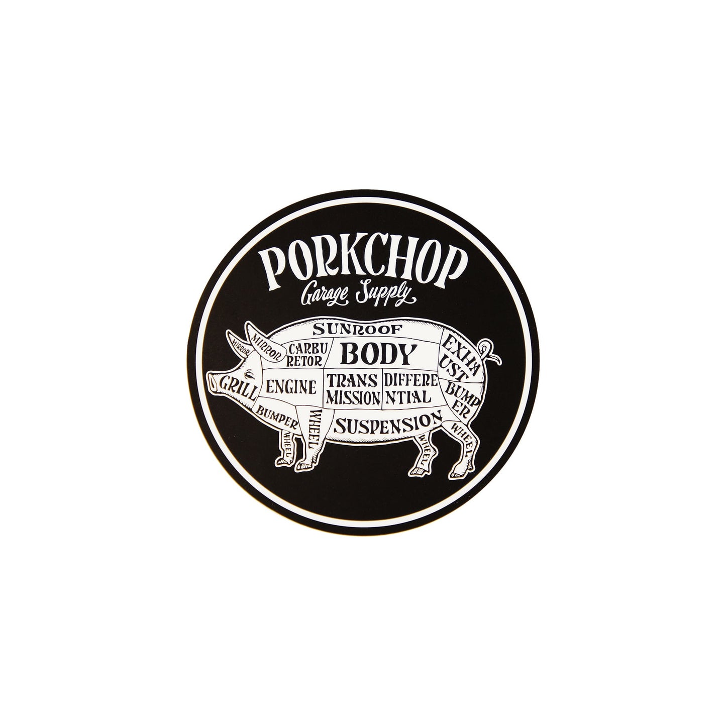 Pork Chop Circle Sticker
