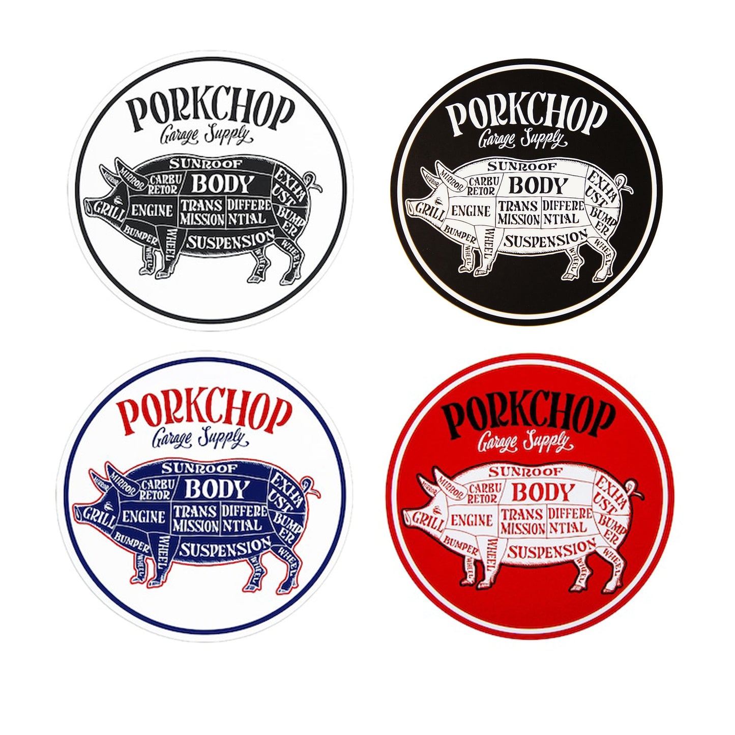 Pork Chop Circle Sticker