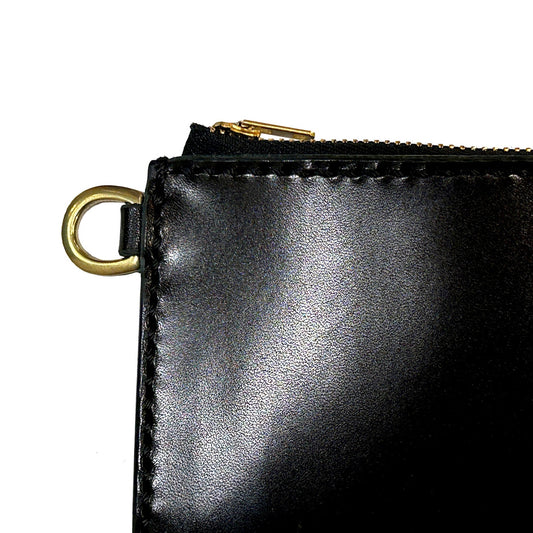 Zip Leather Wallet Short / BLACK