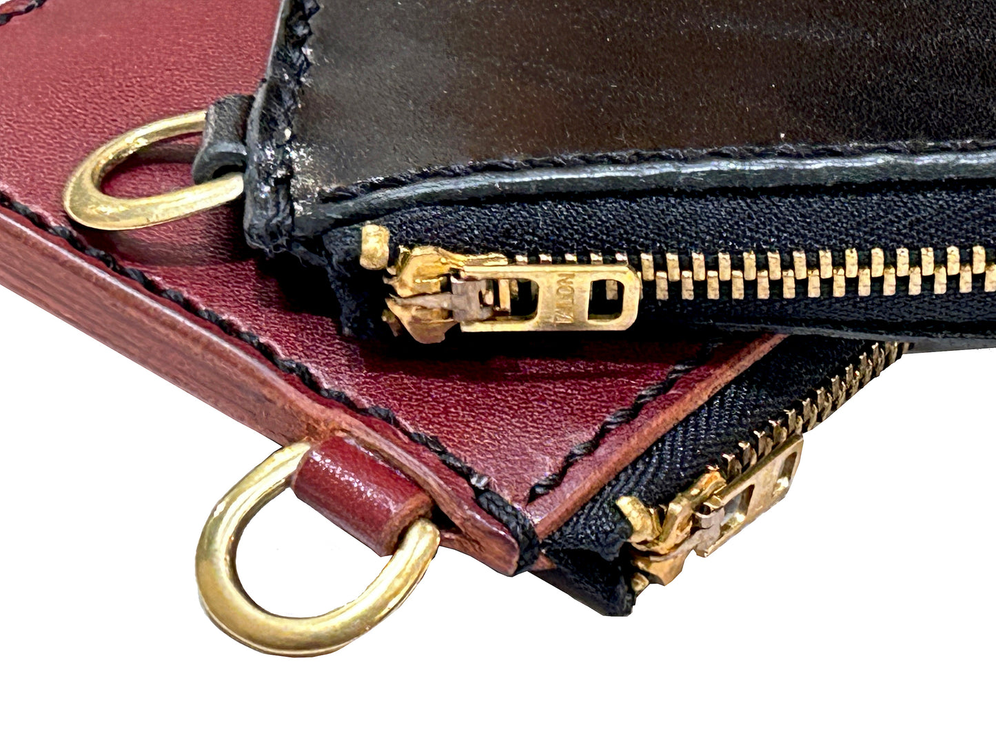 Zip Leather Wallet Short / BURGUNDY