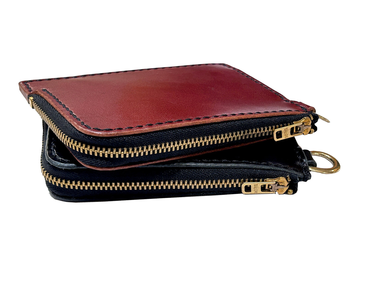 Zip Leather Wallet Short / BURGUNDY