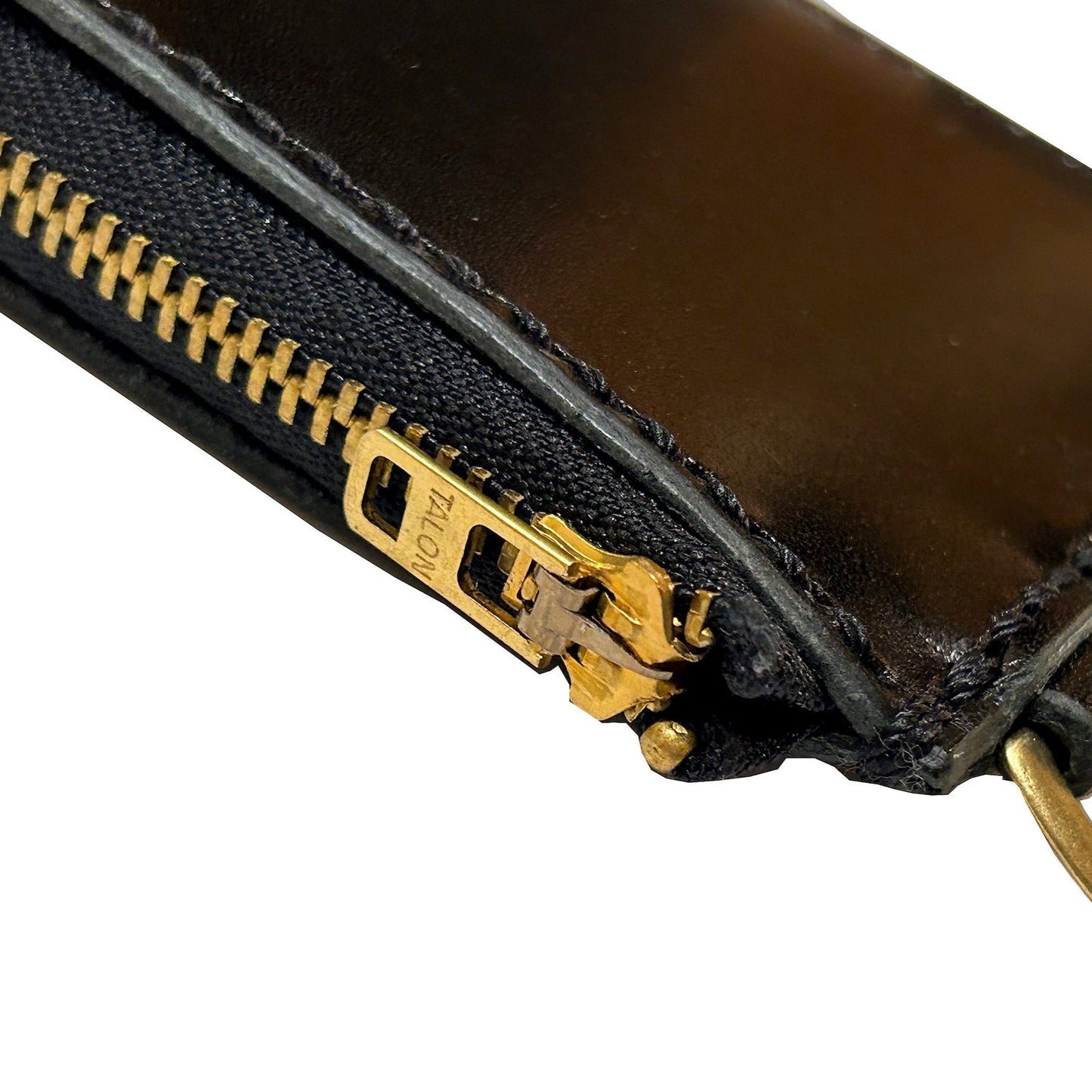 Zip Leather Wallet Short / BLACK
