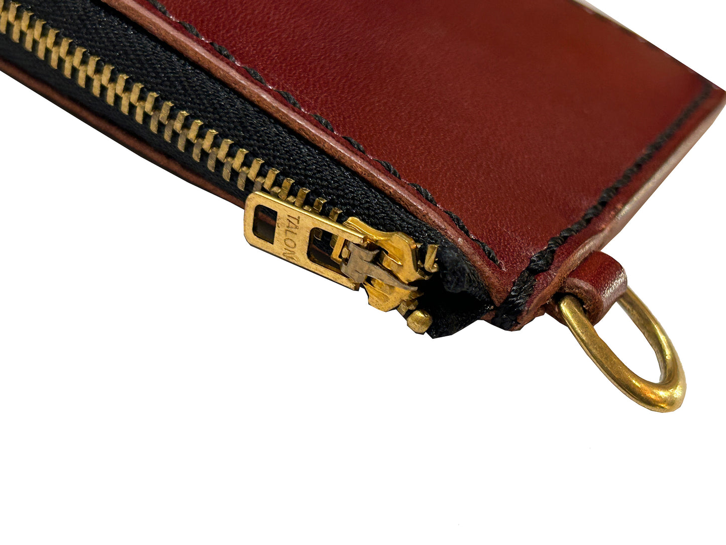 Zip Leather Wallet Short / BURGUNDY