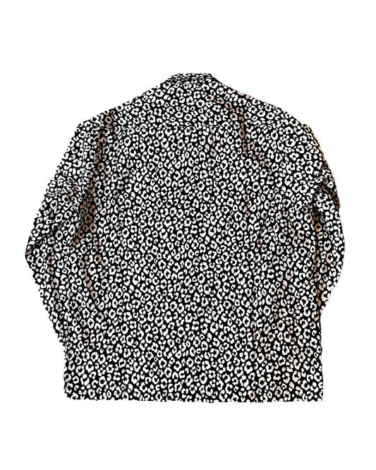 Daily Open Shirt LS / BLACK LEOPARD