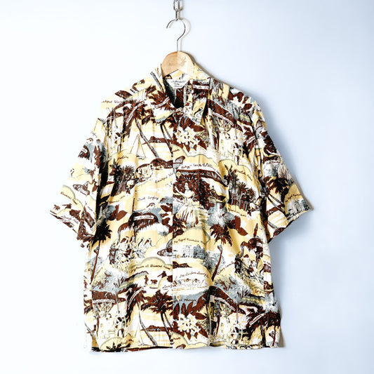 Hawaiian SS Shirt / BROWN
