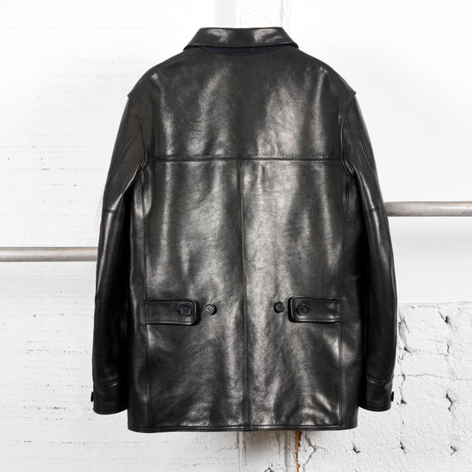 LEATHER CAR COAT Ys