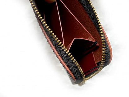 Zip Leather Wallet Short / BURGUNDY
