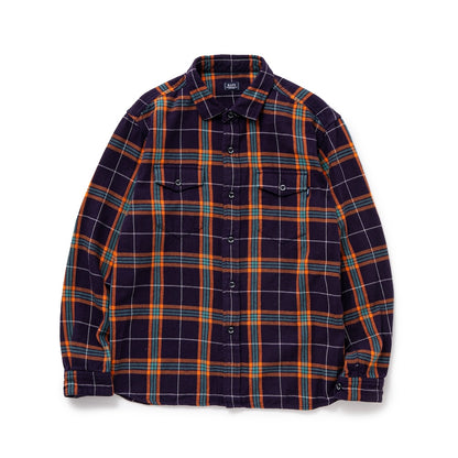 Cotton Flannel Navy Check Shirt