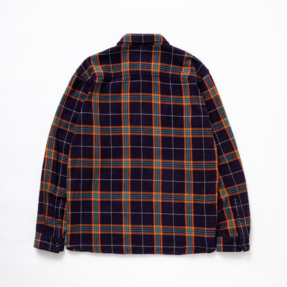 Cotton Flannel Navy Check Shirt