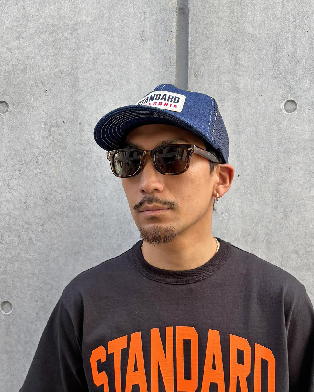 SD Box Logo Patch Denim Mesh Cap