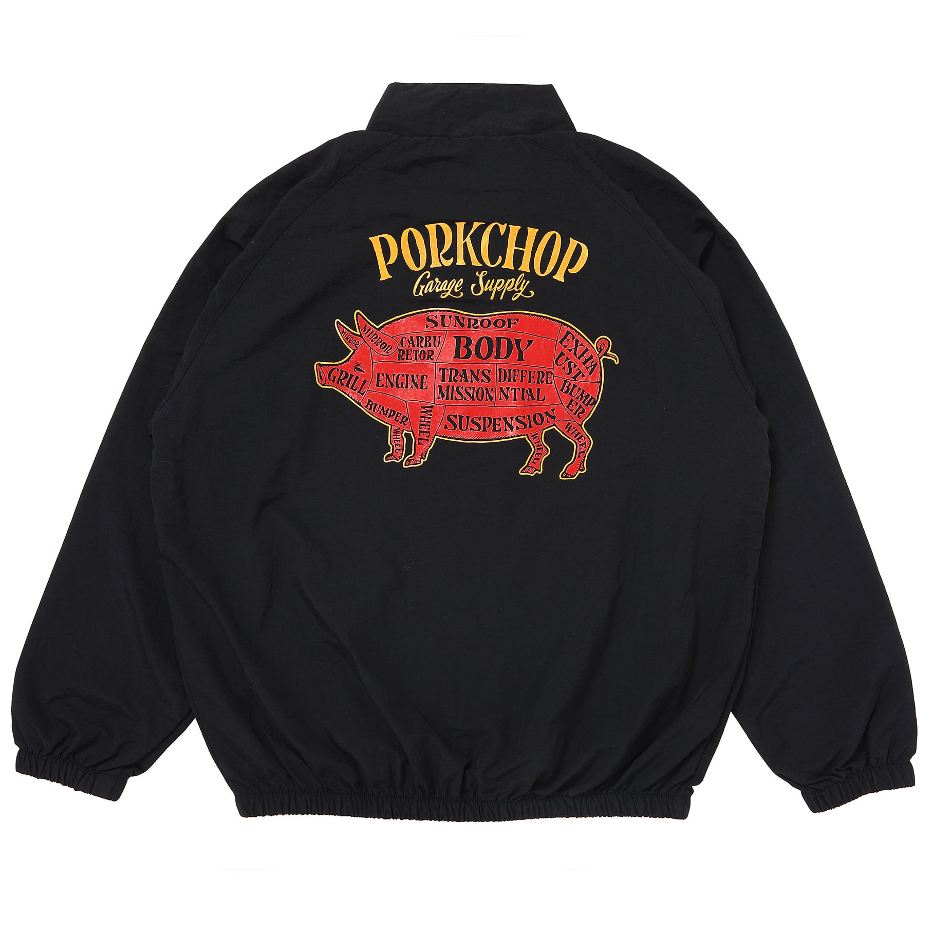 ジャケット・アウター PORKCHOP x MASSES Nylon JKT Hog P Black PORKCHOP x MASSES Nylon JKT Hog P Black Porkchop×Pabstナイロン