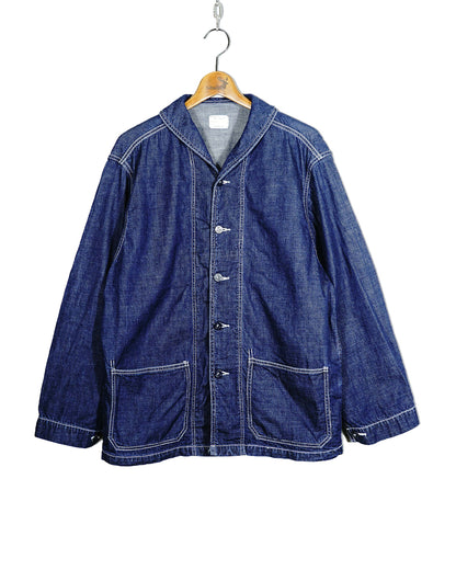 Shawl Collar Denim Coverall