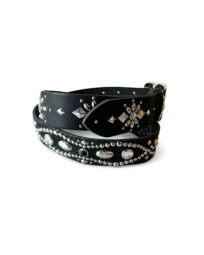 W-pins Studs Belt BLACK