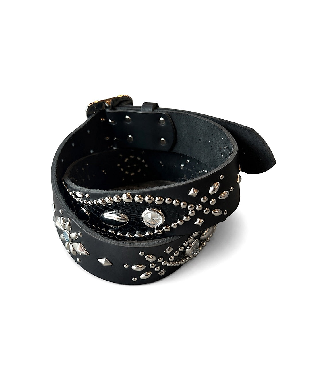 W-pins Studs Belt BLACK