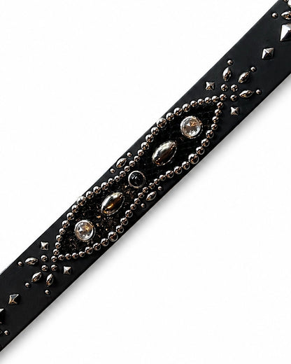 W-pins Studs Belt BLACK