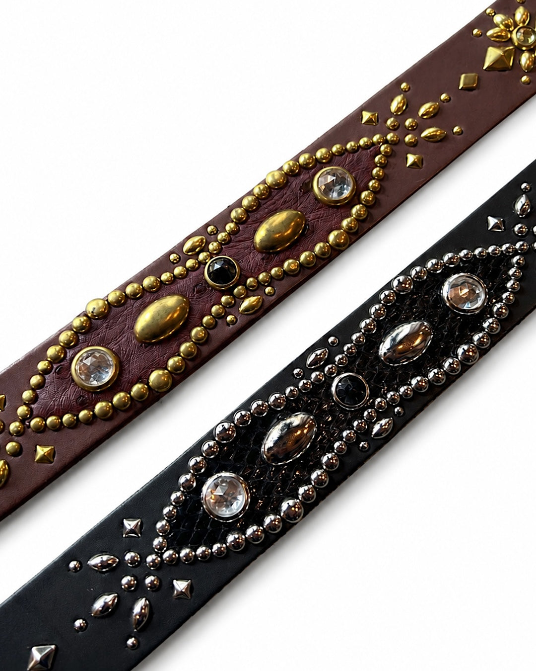 W-pins Studs Belt BLACK