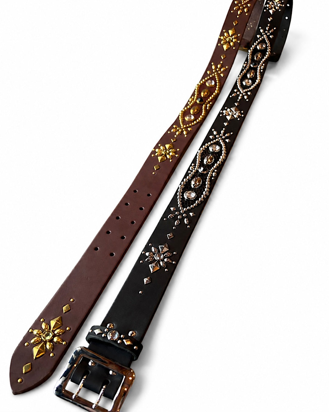 W-pins Studs Belt BLACK