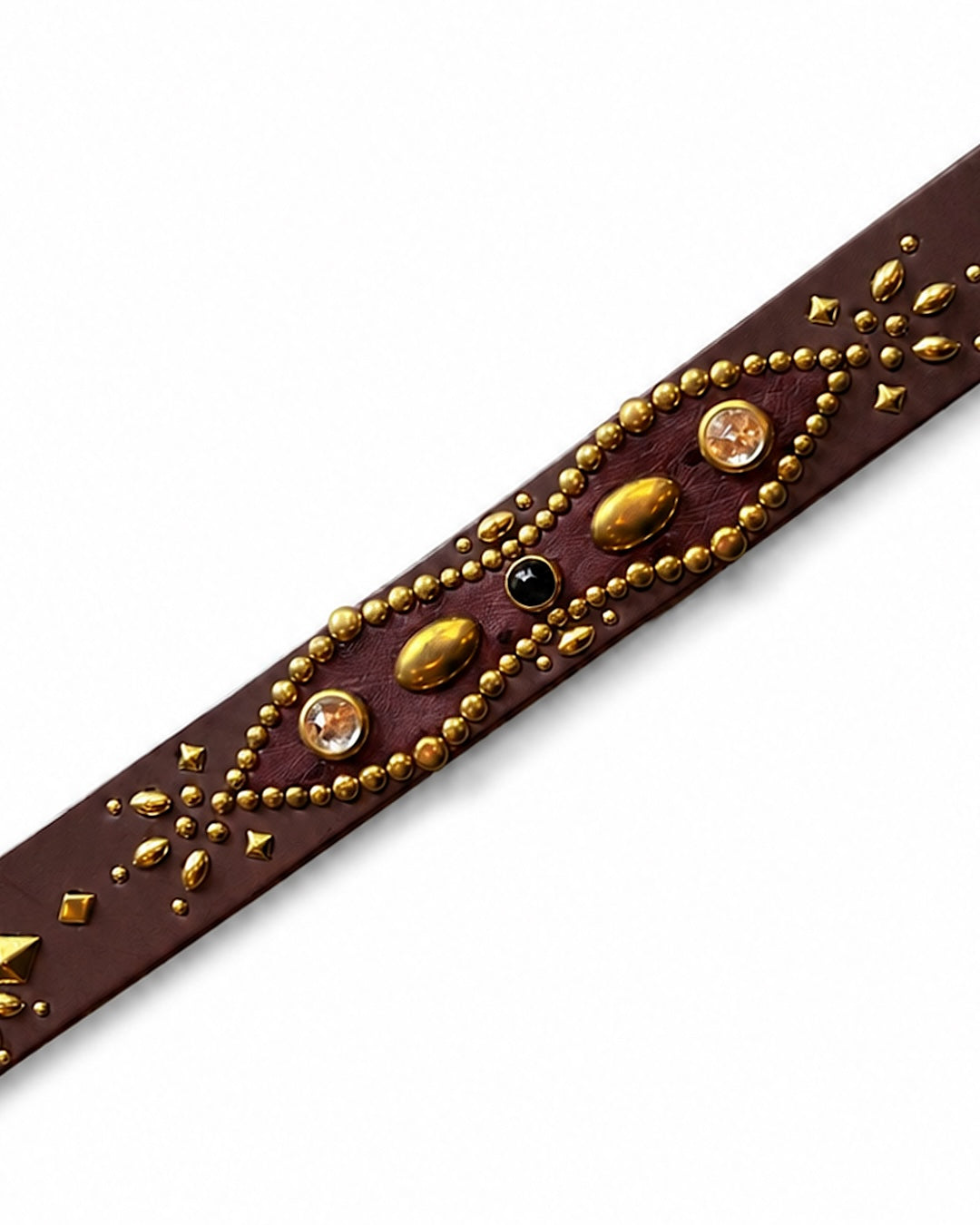W-pins Studs Belt BROWN