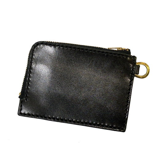Zip Leather Wallet Short / BLACK