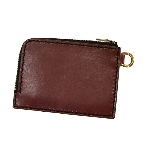 Zip Leather Wallet Short / BURGUNDY