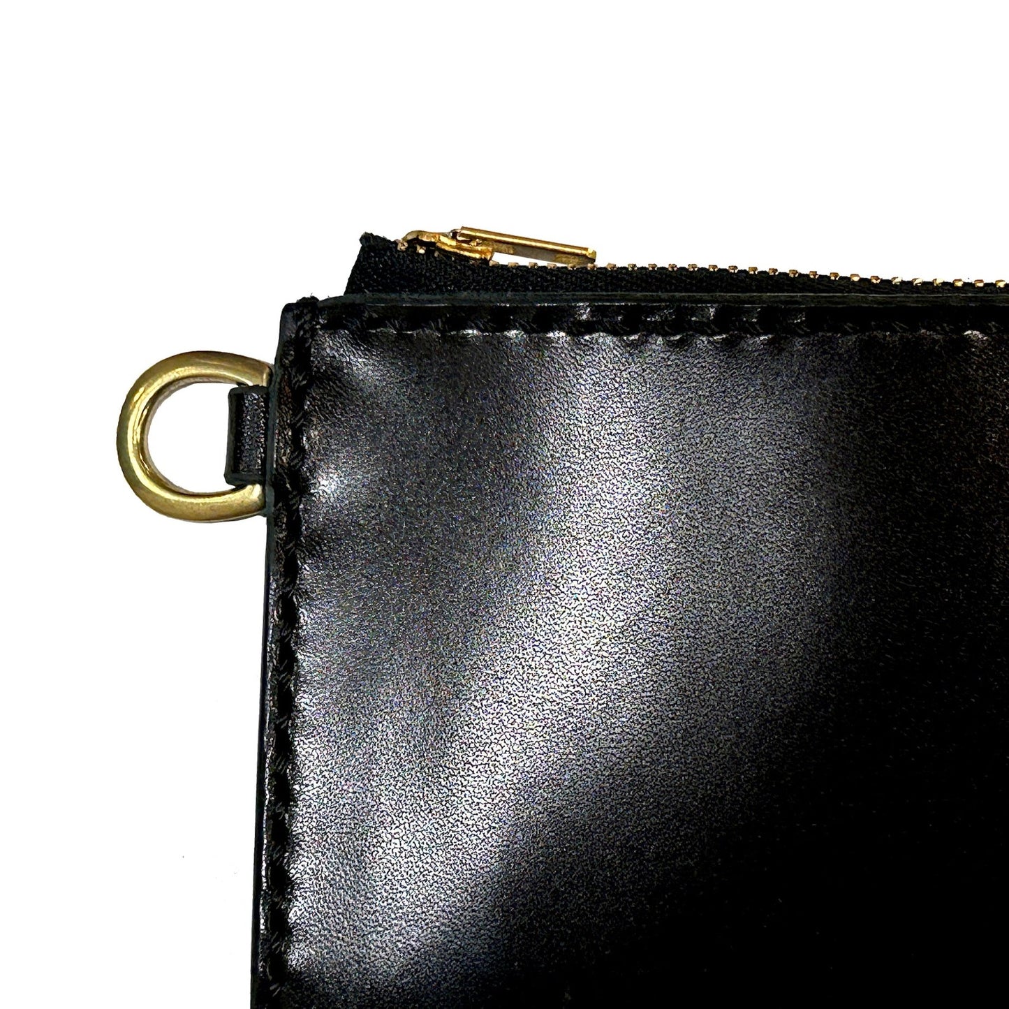 Zip Leather Wallet Short / BLACK