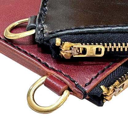 Zip Leather Wallet Short / BLACK