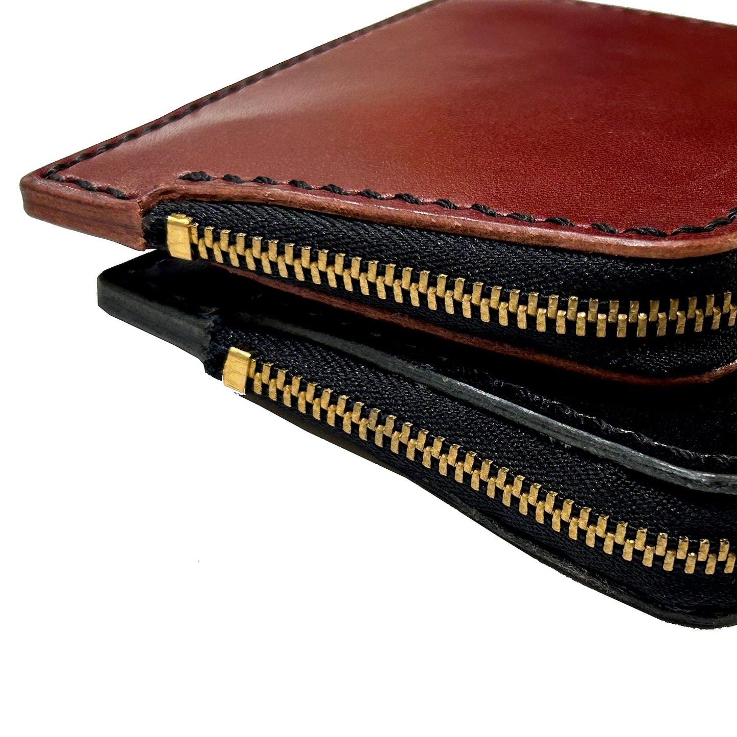 Zip Leather Wallet Short / BLACK