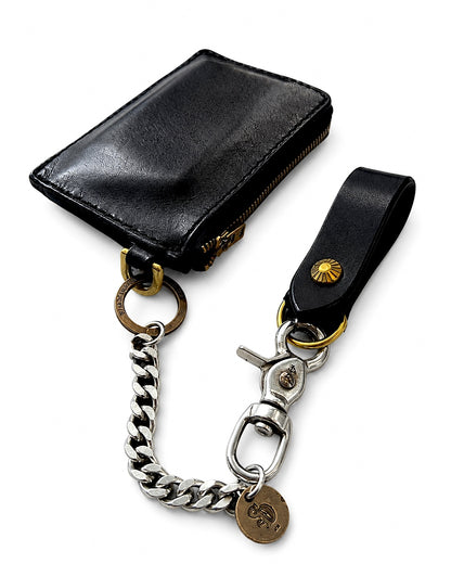 Keys Leather Holder BLACK x SILVER