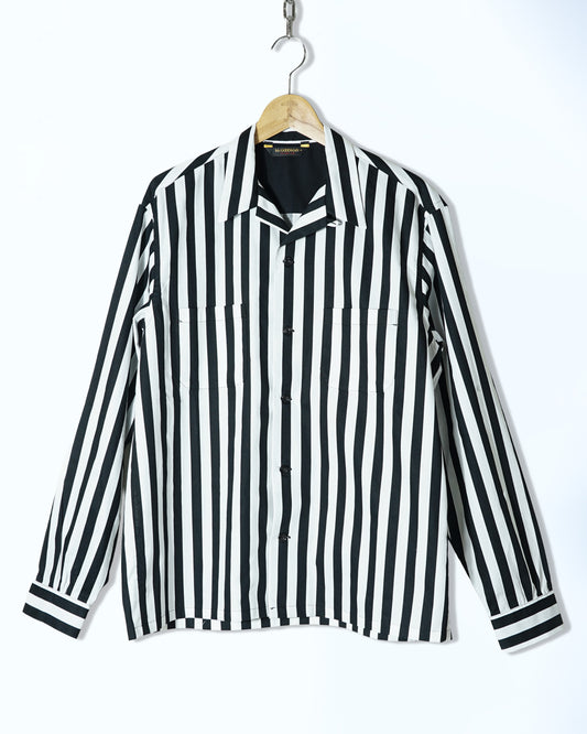 Daily Open Shirt LS / BLACK STRIPE