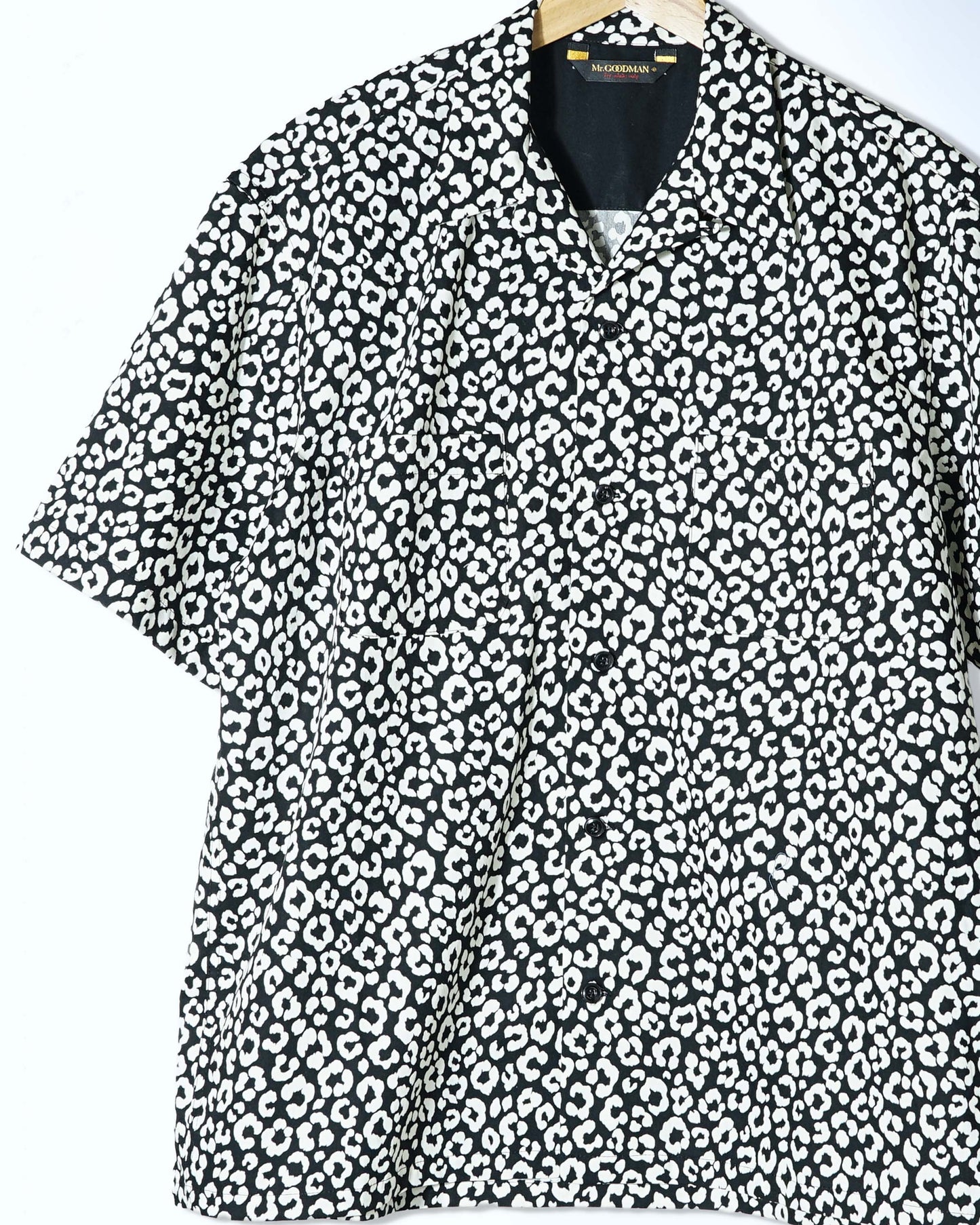 Daily Open Shirt LS / BLACK Leopard