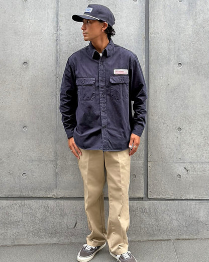 SD Logo Patch Work Shirt Vintage Wash