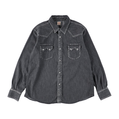 SD Denim Western Shirt Vintage Wash
