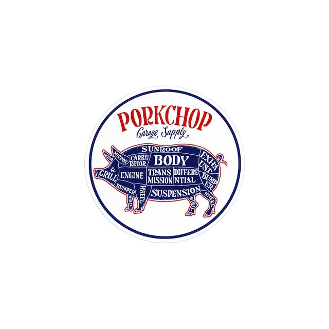Pork Chop Circle Sticker