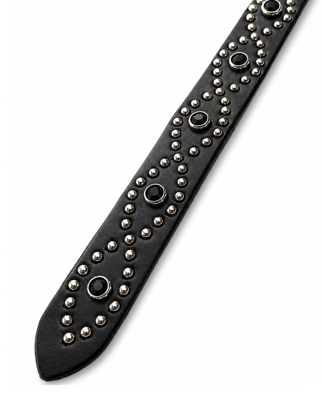 Western Narrow Belt Studs&Stone / BLACK